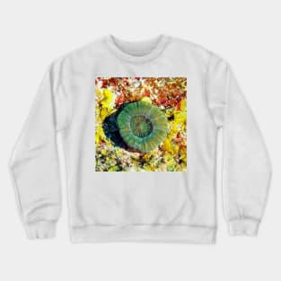 Emerald Green Artichoke Coral Crewneck Sweatshirt